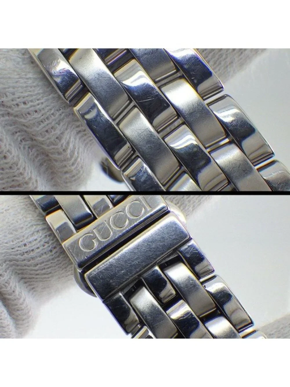 Gucci Watch Class Silver Dial Roman Index Date SS Quartz Analog